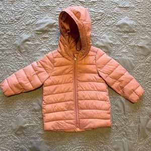 Old Navy Baby/Toddler Girls Pink Puffer Winter Jacket Size 12-18 Months